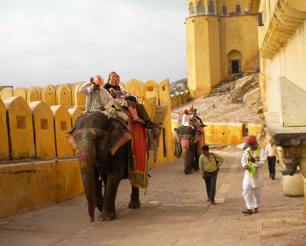 Paseo en elefante en Jaipur